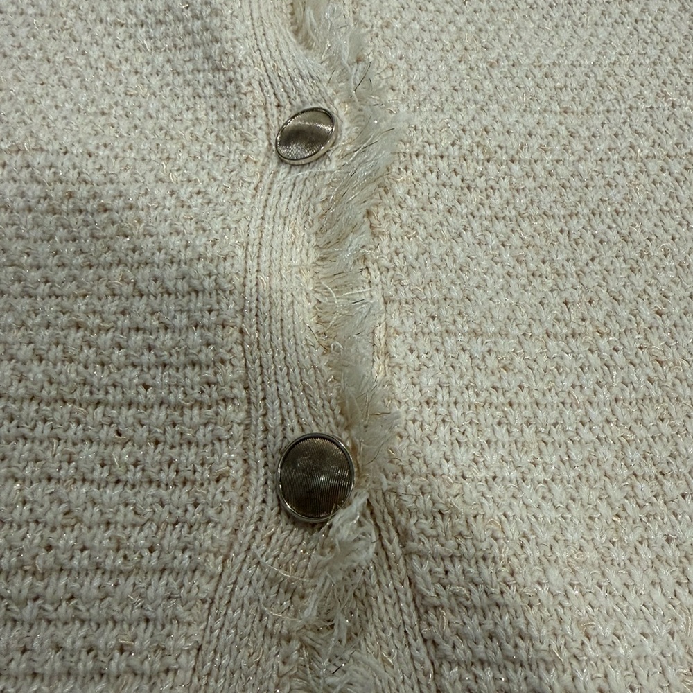 Mango Cream Button-Up Cardigan - Picture 5 of 8
